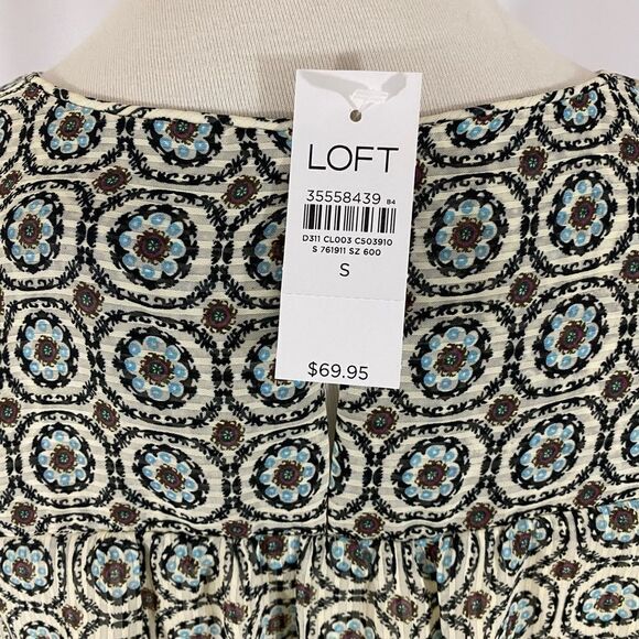 NWT LOFT Round Neck Long Sleeve Top - Picture 6 of 9